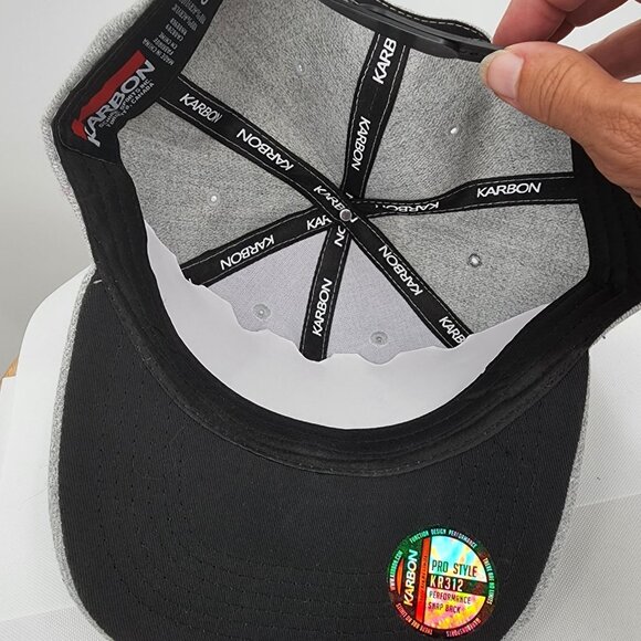 KARBON Pro Style Snap Back Ball Cap KR312 Hat Gray NWT - Picture 8 of 9